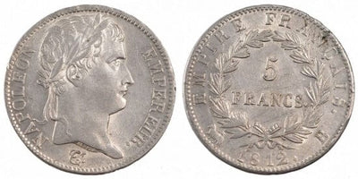 kosuke_dev フランス　フランス第一帝政　5フラン　1812年　銀貨　未使用