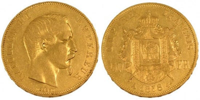kosuke_dev フランス　フランス第二帝政　50フラン　1858年　金貨　美品