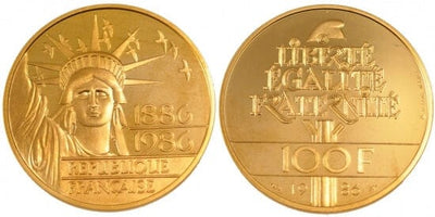 kosuke_dev フランス　フランス第五共和政　100フラン　1986年　金貨　プルーフ