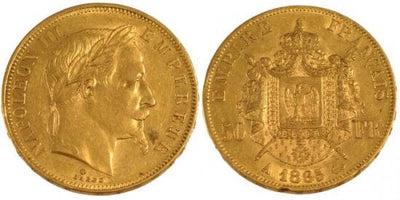 kosuke_dev フランス　フランス第二帝政　50フラン　1865年　金貨　美品