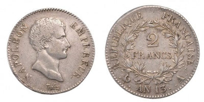 kosuke_dev フランス　フランス第一帝政　2フラン　AN13年（1805年）　銀貨　美品