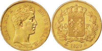 kosuke_dev フランス王　シャルル10世　40フラン　1829年　金貨　美品