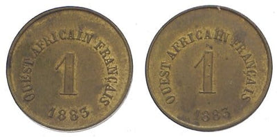 kosuke_dev フランス　フランス領西アフリカ　5フラン　1883年　硬貨　極美品