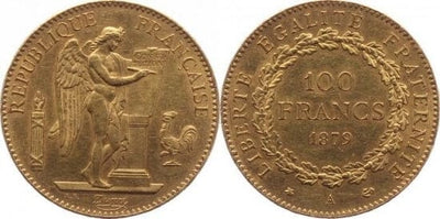 kosuke_dev フランス　フランス第三共和政　100フラン　1879年　金貨　極美品