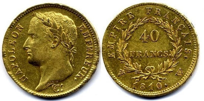 kosuke_dev フランス　ナポレオン1世　40フラン　1810年　金貨　極美品