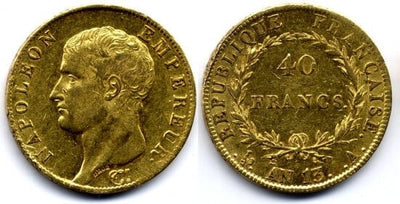 kosuke_dev フランス　ナポレオン1世　40フラン　AN13年　金貨　美品