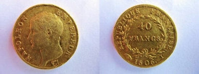kosuke_dev フランス　ナポレオン1世　40フラン　1806年　金貨　美品
