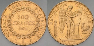 kosuke_dev フランス　フランス第三共和政　100フラン　1881年　金貨　美品