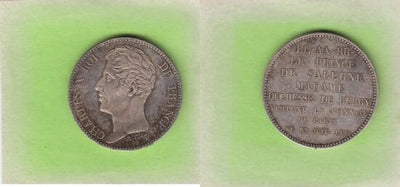 kosuke_dev フランス王　シャルル10世　5フラン　1825年　銀貨　未使用