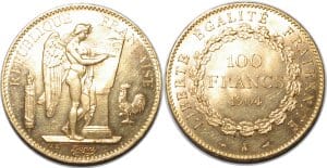 kosuke_dev フランス　フランス第三共和政　100フラン　1904年　金貨　極美品