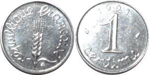 kosuke_dev フランス　フランス第五共和政　1セント　1991年　硬貨　極美品