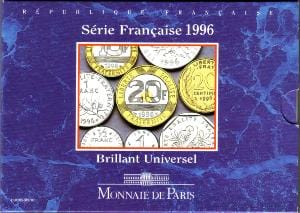 フランス 1セントと20フラン ボックスセット 1996年 未使用