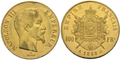 kosuke_dev フランス　ナポレオン3世　100フラン　1858年　金貨　美品