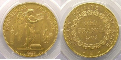 kosuke_dev フランス　フランス第三共和政　100フラン　1906年　金貨　極美品