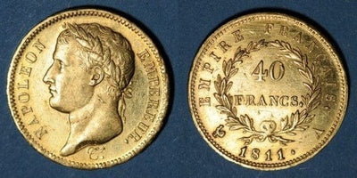 kosuke_dev フランス　フランス第一帝政　40フラン　1811年　金貨　極美品