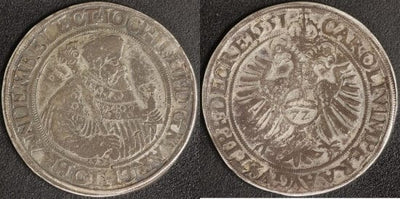 kosuke_dev 神聖ローマ帝国　ブランデンブルク選帝侯　ヨアヒム2世　72クロイツァー　硬貨　1551年　美品