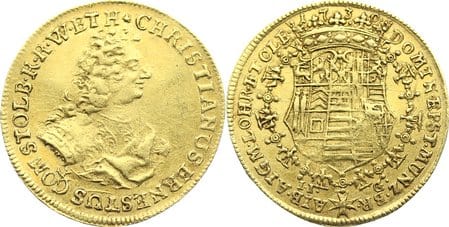 kosuke_dev 神聖ローマ帝国　シュトルベルク家　アーネスト クリスチアン　硬貨　1730年　美品