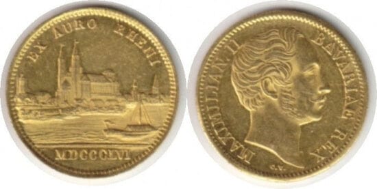 kosuke_dev 神聖ローマ帝国　神聖ローマ皇帝　マクシミリアン2世　金貨　1856年　極美品