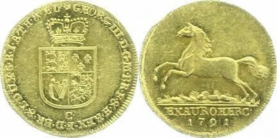 kosuke_dev 神聖ローマ帝国　イギリス王　ジョージ3世　金貨　1791年　極美品