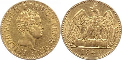 kosuke_dev 神聖ローマ帝国　プロイセン王　フリードリヒ・ヴィルヘルム4世　金貨　1846年　美品