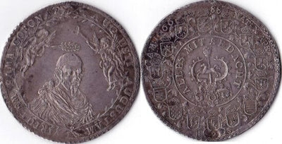 kosuke_dev 神聖ローマ帝国　アウグスト2世　銀貨　2ターラー　1666年　極美品