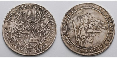 kosuke_dev コルヴァイ修道院長　クリストフ·フォン·ベリングスハウゼン　銀貨　ターラー　1683年　美品