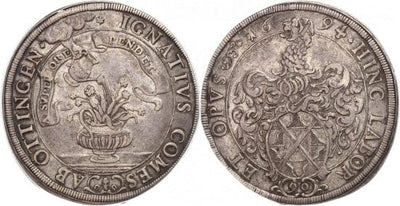 kosuke_dev 神聖ローマ帝国　エッティンゲン＝ウォーラーステインイグナーツ　硬貨　ターラー　1674年　美品