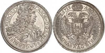 kosuke_dev 神聖ローマ帝国　神聖ローマ皇帝　カール6世　硬貨　ターラー　1715年　未使用