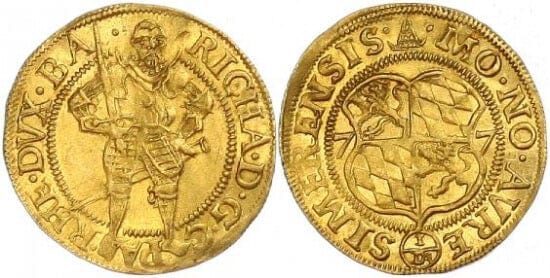 kosuke_dev 神聖ローマ帝国　プファルツ=ジンメルン＝シュポンハイム公　リチャード　金貨　1577年　未使用