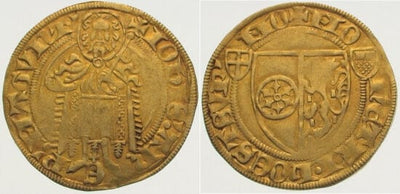kosuke_dev 神聖ローマ帝国　マインツ大司教　ヨーハン2世　金貨　1414年-1417年　美品