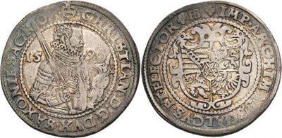 kosuke_dev 神聖ローマ帝国　ザクセン選帝侯　クリスティアン1世　硬貨　1/2ターラー　1590年　美品