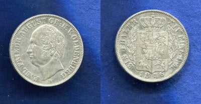 kosuke_dev 神聖ローマ帝国　オルデンブルク大公　フリードリヒ・アウグスト1世　硬貨　ターラー　1846年　美品