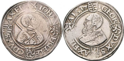 kosuke_dev 神聖ローマ帝国　ザクセン選帝侯ヨハン・フリードリヒとゲオルク　硬貨　1486年-1547年　美品