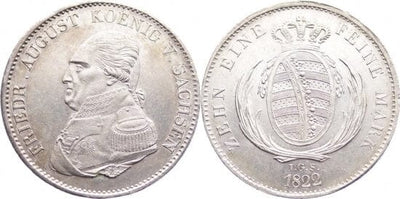 kosuke_dev 神聖ローマ帝国　ザクセン王　フリードリヒ・アウグスト1世　硬貨　ターラー　1822年　極美品