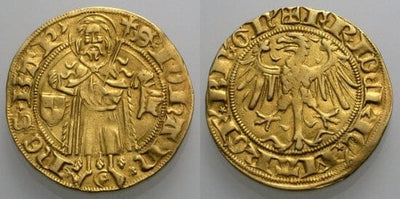 kosuke_dev 神聖ローマ帝国　ブランデンブルク選帝侯　フリードリヒ1世　金貨　１404-1440年　美品