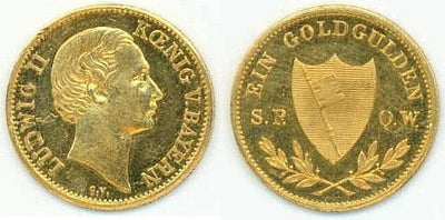 kosuke_dev 神聖ローマ帝国　バイエルン王　ルートヴィヒ2世　ダカット　金貨　1864年　極美品
