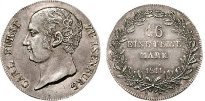 kosuke_dev 神聖ローマ帝国　イーゼンブルク伯　カール・フリードリヒ　ターラー　銀貨　1811年　未使用