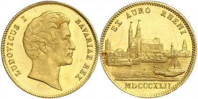 kosuke_dev 神聖ローマ帝国　バイエルン王　ルートヴィヒ1世　ダカット　金貨　1842年　極美品
