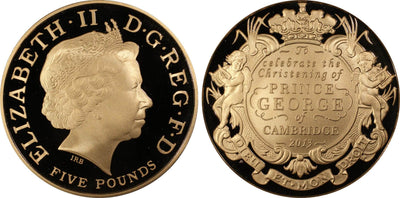 アンティークコインギャラリア 2013 イギリス プリンスジョージ洗礼記念 5ポンド金貨 PCGS PR69DCAM