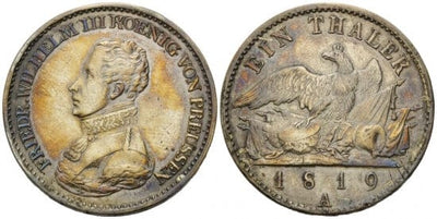 kosuke_dev 神聖ローマ帝国　プロイセン王　フリードリヒ・ヴィルヘルム3世　ターラー　1819年　硬貨　未使用
