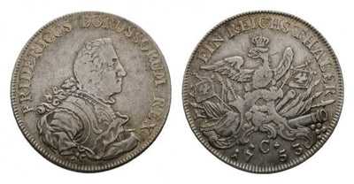 kosuke_dev 神聖ローマ帝国　プロイセン王　フリードリヒ2世　1753年　ターラー　硬貨　美品