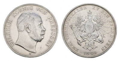 kosuke_dev 神聖ローマ帝国　プロイセン王　ヴィルヘルム1世　1869年　ターラー　硬貨　極美品
