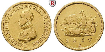 kosuke_dev 神聖ローマ帝国　プロイセン王　フリードリヒ・ヴィルヘルム3世　1817年　ダカット　金貨　美品