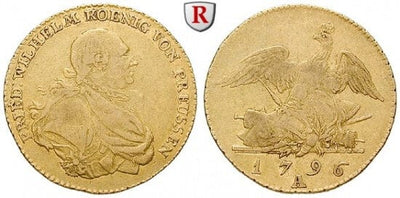 kosuke_dev 神聖ローマ帝国　プロイセン王　フリードリヒ・ヴィルヘルム2世　1796年　ダカット　金貨　美品