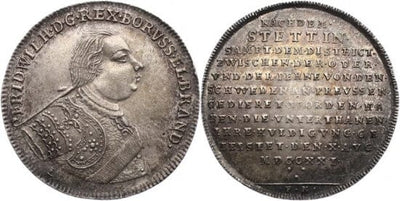 kosuke_dev 神聖ローマ帝国　プロイセン王　フリードリヒ・ヴィルヘルム1世　1721年　1/2ターラー　硬貨　極美品