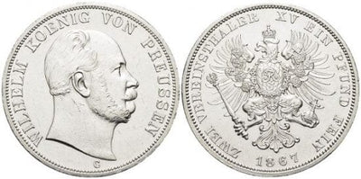 kosuke_dev 神聖ローマ帝国　プロイセン王　ヴィルヘルム1世　1867年　ターラー　硬貨　極美品