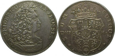 kosuke_dev 神聖ローマ帝国　プロイセン王　フリードリヒ1世　1704年　2/3ターラー　硬貨　美品