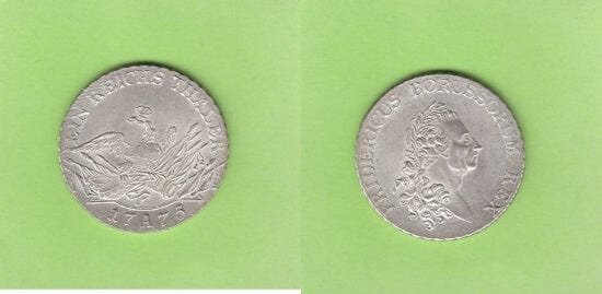 kosuke_dev 神聖ローマ帝国　プロイセン王　フリードリヒ2世　1775年　ターラー　銀貨　未使用