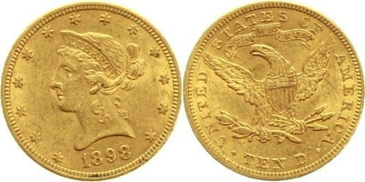 北米　アメリカ　10ドル　1898年　金貨　美品