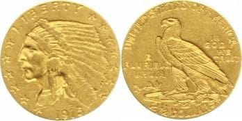 kosuke_dev 北米　アメリカ　2 1/2ドル　1915年　金貨　美品